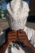 Street Style Pearl Rhinestone Letter Knitted Hat image 1