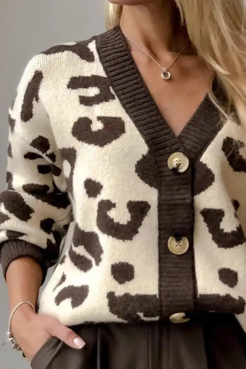 Casual Leopard Pattern Cardigan image 2