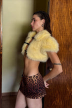 Sexy Cape Design Drawstring Solid Plush Coat image 2