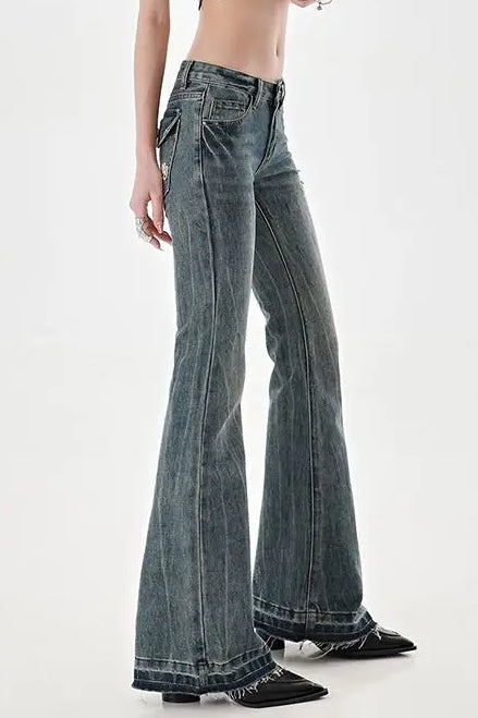 Slim Fit Low Waist Micro Flare Jeans image 18