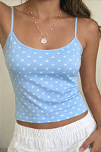 Casual Polka Dot Solid Slim Cami Top image 2
