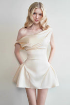Waist Tight Satin Elegant Mini dress image 3