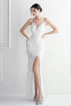 Intricate Beadwork Figure Hugging Gown Formal Dress image 7