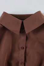 Sweet Spicy Collared Puff Sleeve Blouse image 5