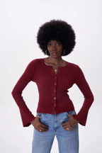 Flare Sleeve Button Cardigan image 6