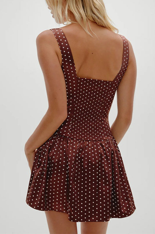 Lace Trim Polka Dot Cami Mini Dress image 3