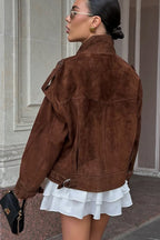 Wide Shoulder Suede Pocket Jacket image 2