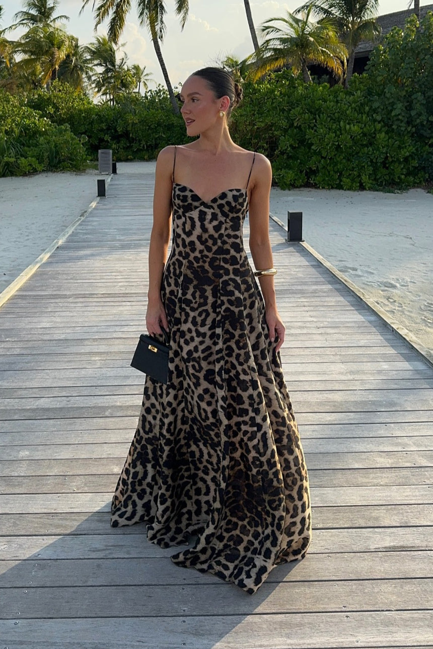 Sexy Leopard Spaghetti Strap Maxi Dress image 4