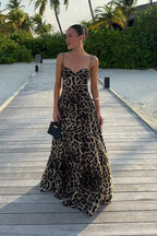Sexy Leopard Spaghetti Strap Maxi Dress image 4