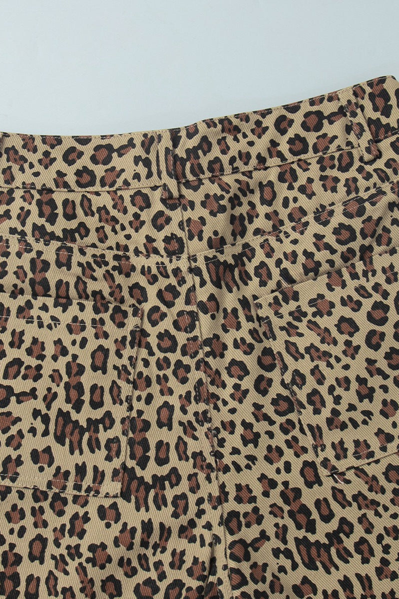 Chic Casual Cotton Leopard Print Shorts image 6
