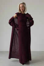 Knit Cardigan Sleeveless Dress Two Piece Set image 6