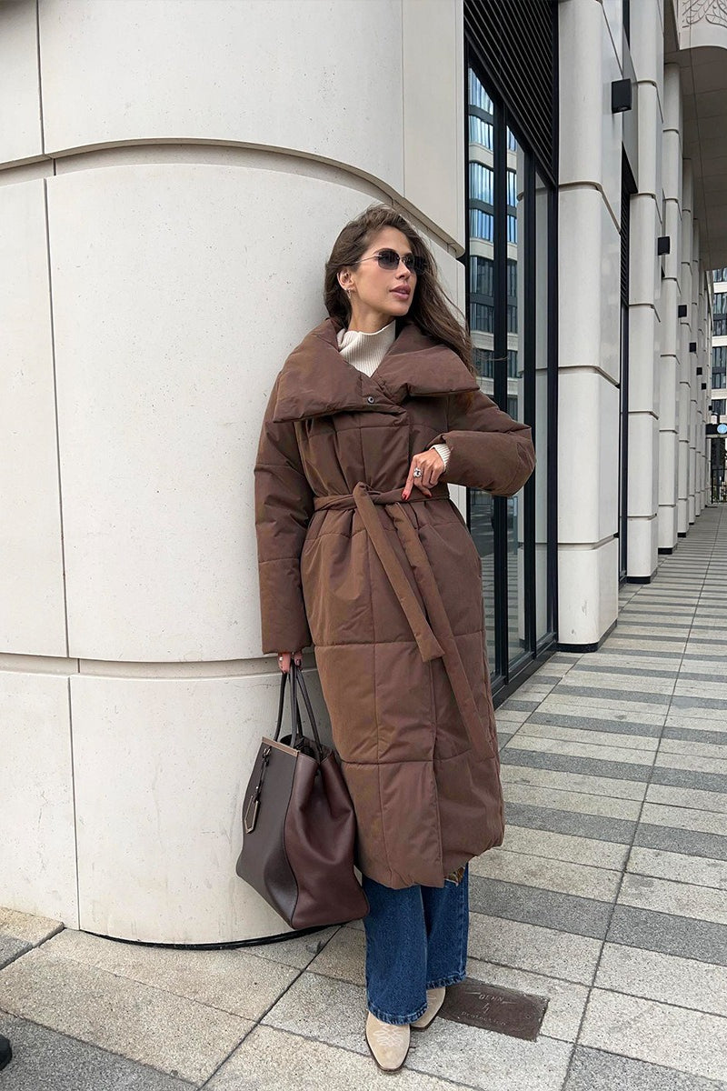 Long Stand Collar Puffer Jacket image 2