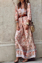 Bohemian Floral Print Maxi Dress image 1