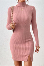 Slim Fit Turtleneck Sweater Dress image 6