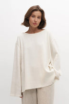 Cotton Pullover Open-Back Loose Sexy Knit Top image 12