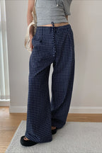 Loose Fit Checkered Casual Pants image 1