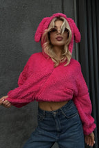 Zip-Up Teddy Fleece Hoodie image 2