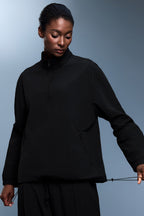 Athletic Half-Zip Solid Loose Sweatshirt image 5