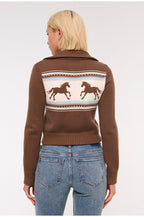 Versatile Collared Color-Block Short Knit Cardigan image 5