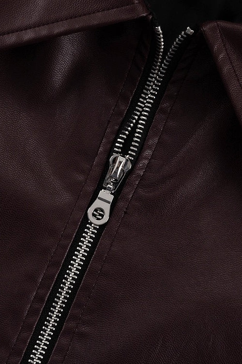 Fashion PU Leather Biker Jacket image 9