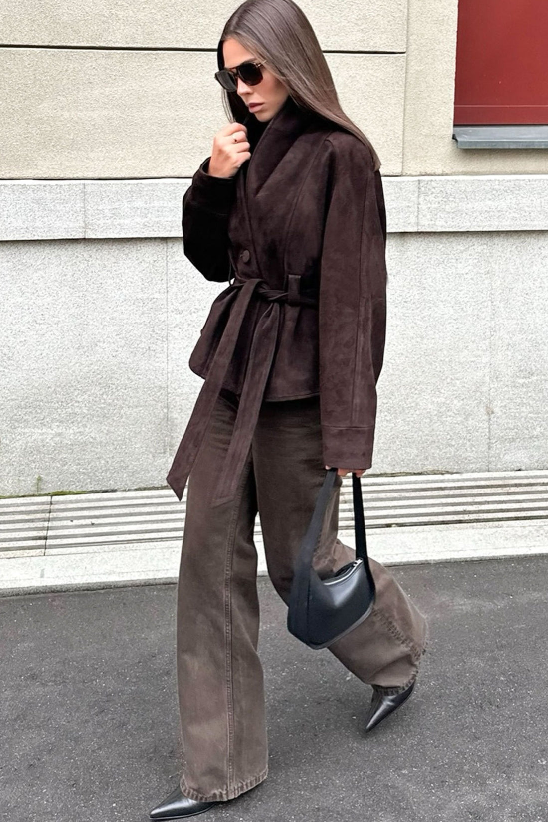 Suede Vintage Long Sleeve Jacket image 12