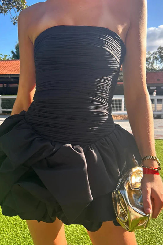 Spring Elegant Ruched Corset Dress with Layered Skirt Party Dress image 8