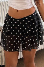 Sheer Polka Dot Mesh Mini Skirt image 1