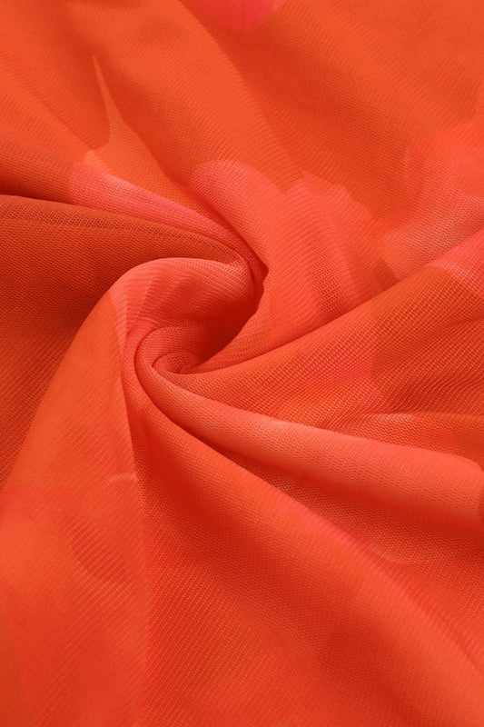 Strapless Tie-Detail Floral Mesh Maxi Dress image 5