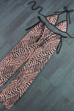 Leopard Mesh Pants Three Piece Swim Set image 4