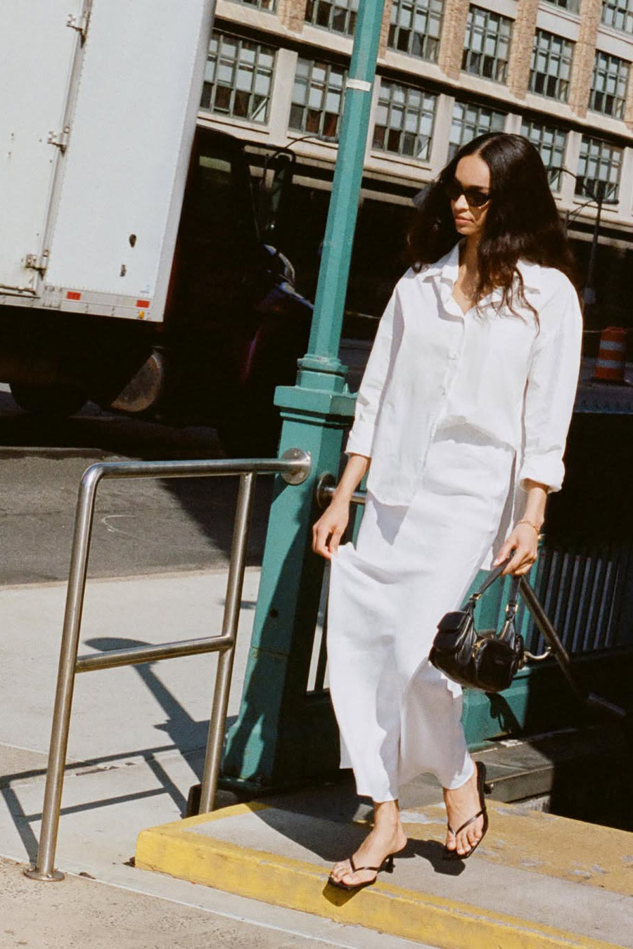 Loose Fit Cotton Collar Button-Down Blouse image 3