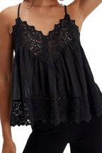 Lace Trim Ruffle Strap Cami Top image 6