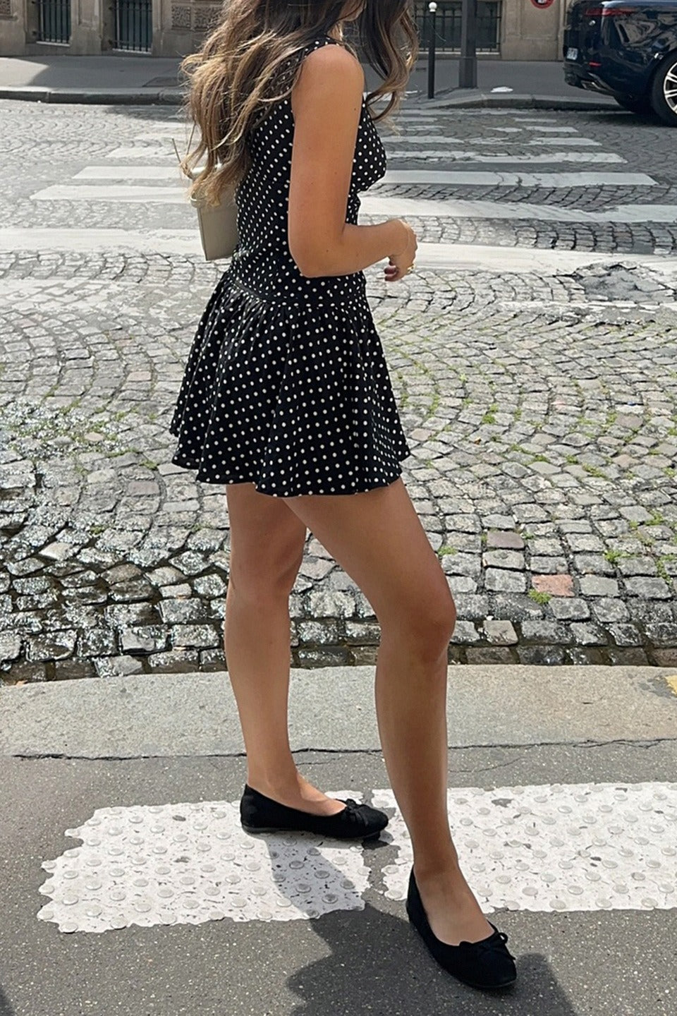 Hollow Polka Dot Bodycon Mini Dress image 3