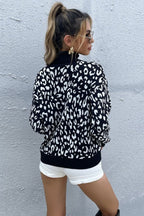 High Neck Jacquard Pullover Sweater image 4