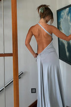 Metal Accent One-Shoulder Bodycon Maxi Dress image 5