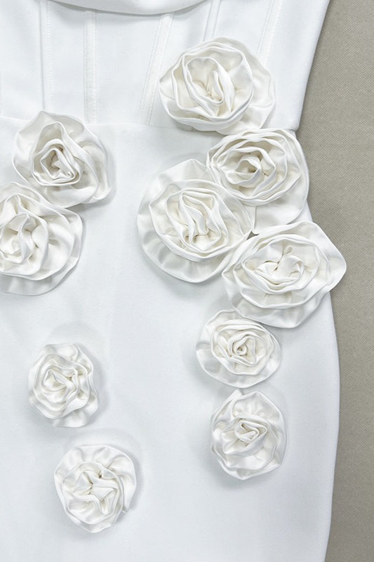 Strapless Floral Bandage Party Dress image 8