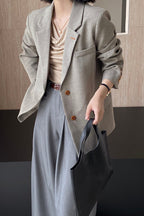 Oversized Speckled Lapel Blazer image 6
