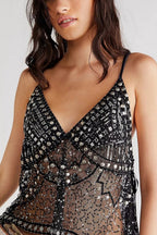 Sexy Sheer Trendy Rhinestone Cami Top image 5