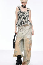 Tie Dye Baggy Wide Leg Denim Jeans image 4