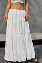Ballet Gentle White Low Waist A Line Maxi Skirt image 3