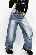 Vintage Fake Two Piece Baggy Jeans image 2