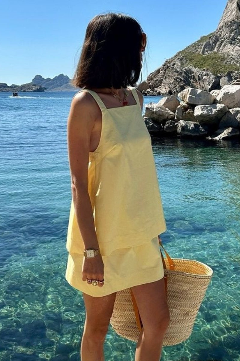 Off Shoulder Cami Tie Back Two Piece Set image 4