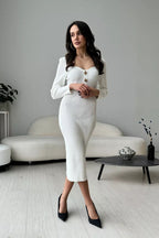 Sexy Knit High Waist Bodycon Midi Dress image 3