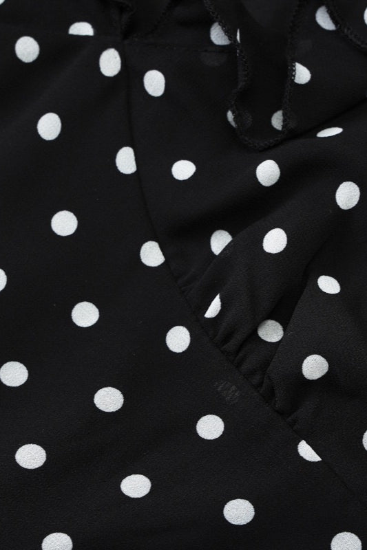 Polka Dot V-Neck Mesh Bodycon Mini Dress image 3