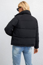 Short Stand Collar Relaxed Puffer Jacket image 6