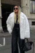 Solid Eco Faux Fur Coat image 5