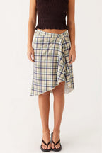 Elegant Striped Irregular Midi Skirt image 13