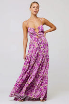 Floral Splice Swing Cami Maxi Dress image 5