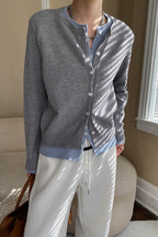 Contrast Panel Layering Cardigan image 15