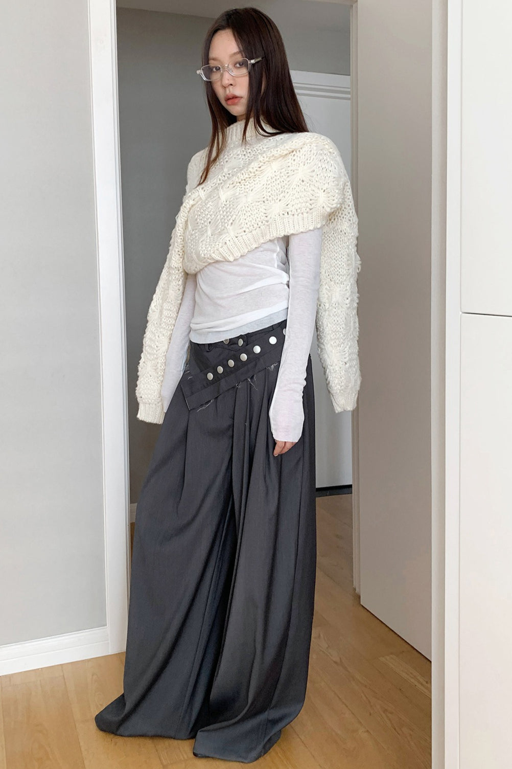 Vintage Wide-Leg Straight-Leg Pants image 3