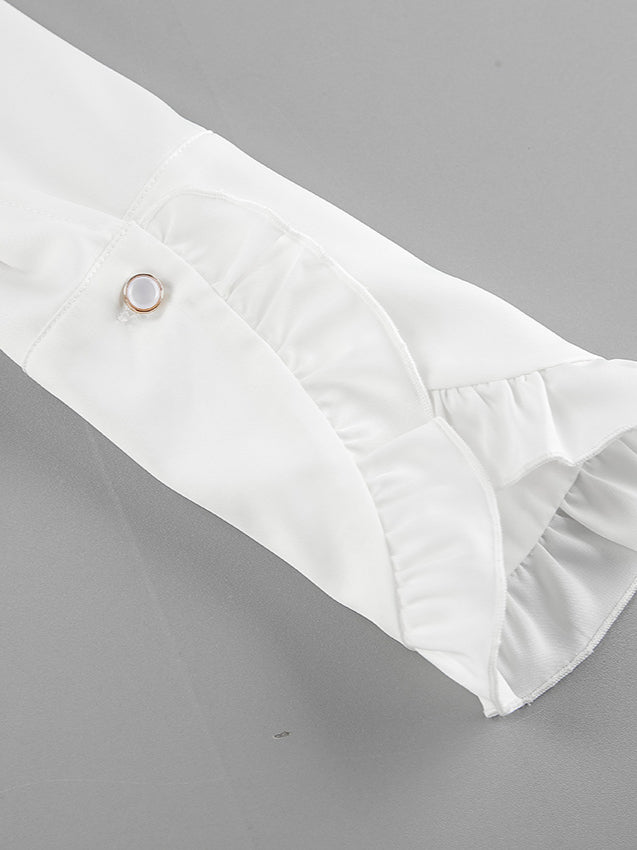 Ruffled Victorian Style Fitted Blouse image 15
